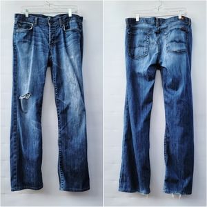 7 For All Mankind Blue Straight Men Jeans